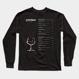 Wine Menu Long Sleeve T-Shirt